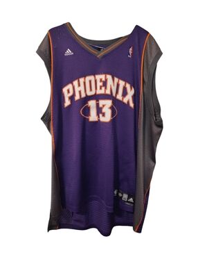 VTG Adidas Phoenix Suns Steve Nash Purple Sewn NBA Jersey Men Sz XXXL +2 Length